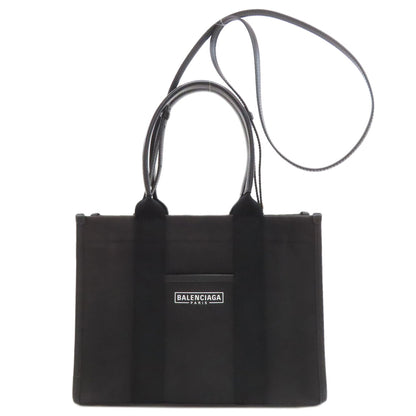 BALENCIAGA バレンシアガ 671402 ハードウェア スモール 2WAY ハンドバッグ キャンバス レディース 中古