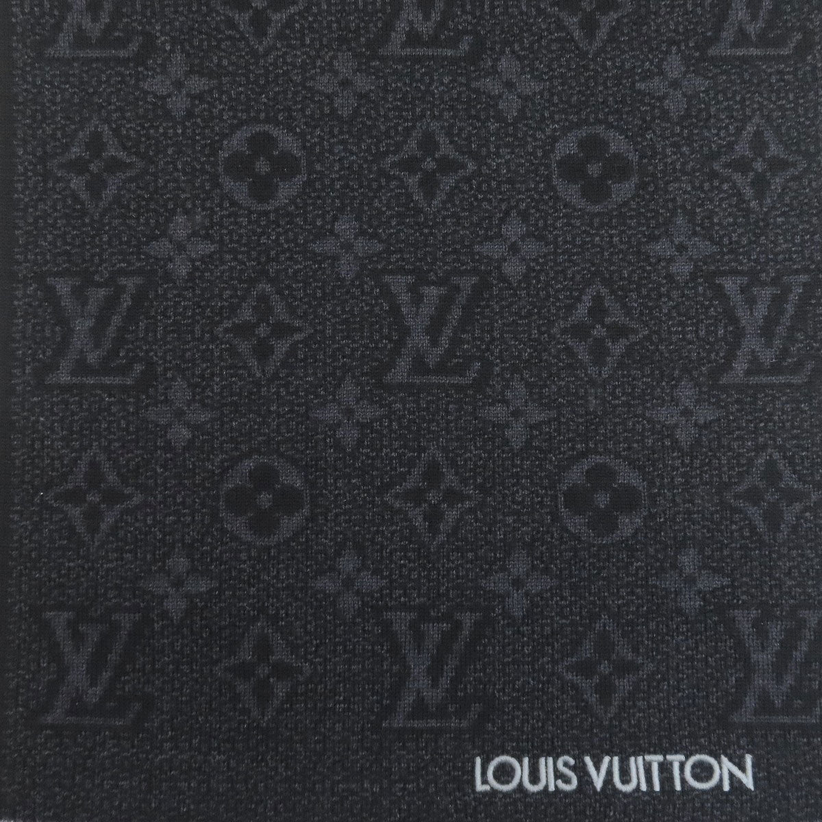 LOUIS VUITTON ルイヴィトン M73468 マイ・モノグラム エクリプス マフラー ウール レディース 中古