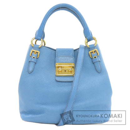 MIUMIU ミュウミュウ 2WAY ハンドバッグ レザー レディース 中古