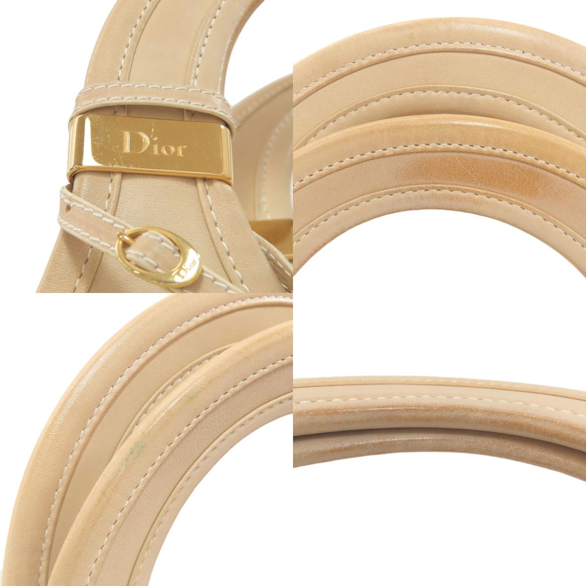 CHRISTIAN DIOR クリスチャンディオール ロゴ ハンドバッグ レザー レディース 中古
