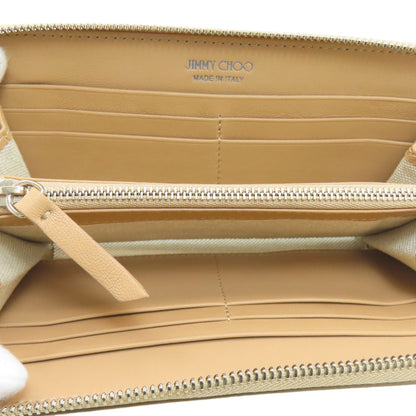 Jimmy Choo ジミーチュウ ラウンドファスナー 長財布（小銭入れあり） レザー レディース 中古