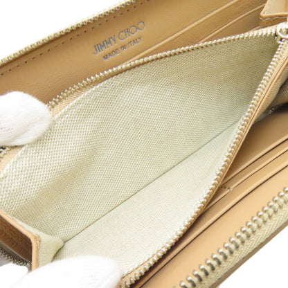 Jimmy Choo ジミーチュウ ラウンドファスナー 長財布（小銭入れあり） レザー レディース 中古