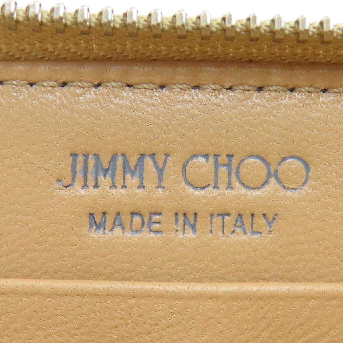 Jimmy Choo ジミーチュウ ラウンドファスナー 長財布（小銭入れあり） レザー レディース 中古