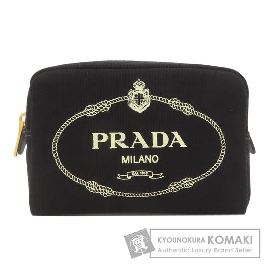 PRADA プラダ 1NA021 カナパロゴ 化粧ポーチ キャンバス レディース 中古
