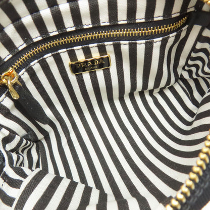 PRADA プラダ 1NA021 カナパロゴ 化粧ポーチ キャンバス レディース 中古