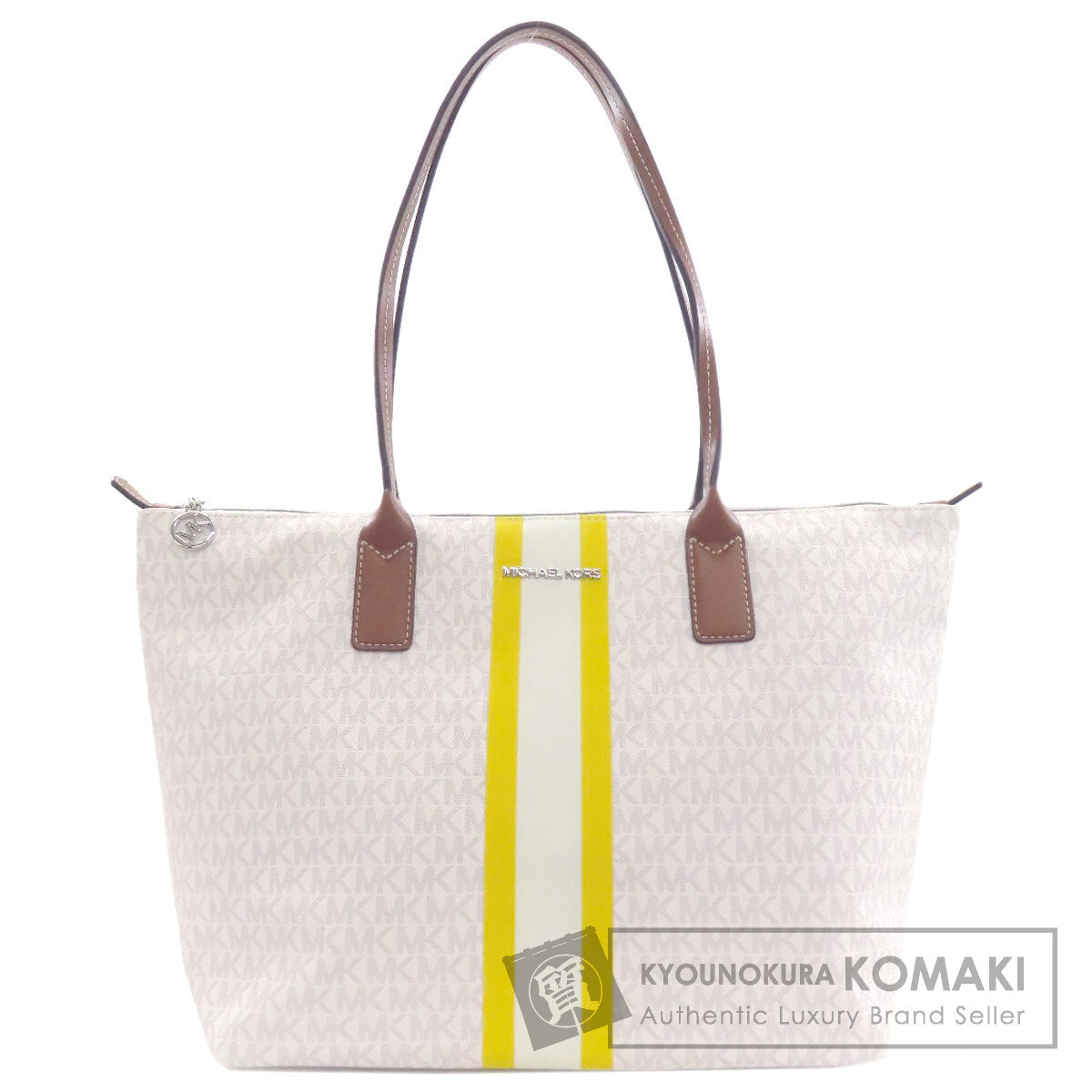 Michael Kors マイケルコース MKシグネチャー トートバッグ PVC レディース 中古