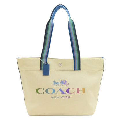 COACH コーチ 91170 ロゴ トートバッグ キャンバス レディース 中古