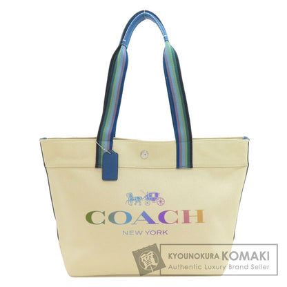 COACH コーチ 91170 ロゴ トートバッグ キャンバス レディース 中古