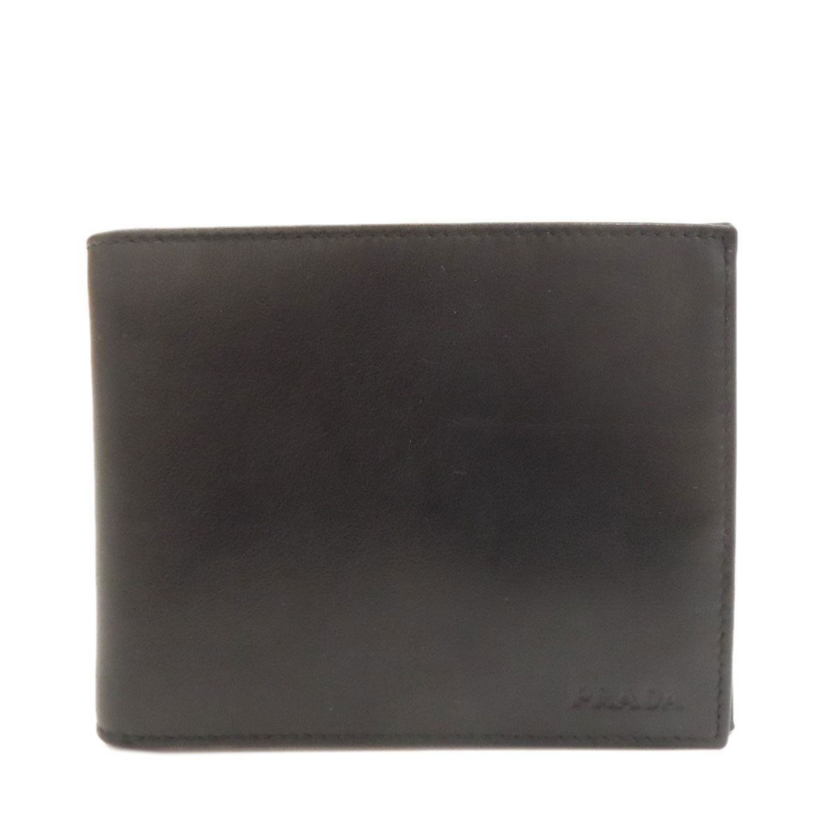 PRADA プラダ 2M0002 ロゴ 二つ折り財布（小銭入れあり） カーフ メンズ 中古