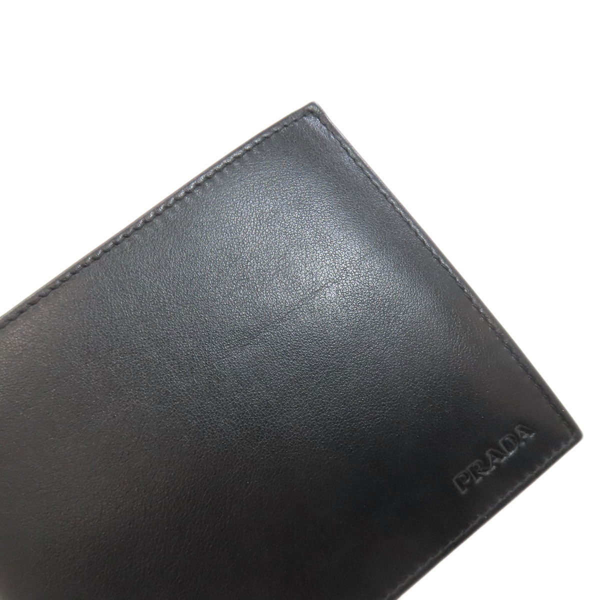 PRADA プラダ 2M0002 ロゴ 二つ折り財布（小銭入れあり） カーフ メンズ 中古