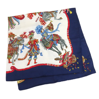 HERMES エルメス カレ90 太陽王の祝典 スカーフ シルク レディース 中古