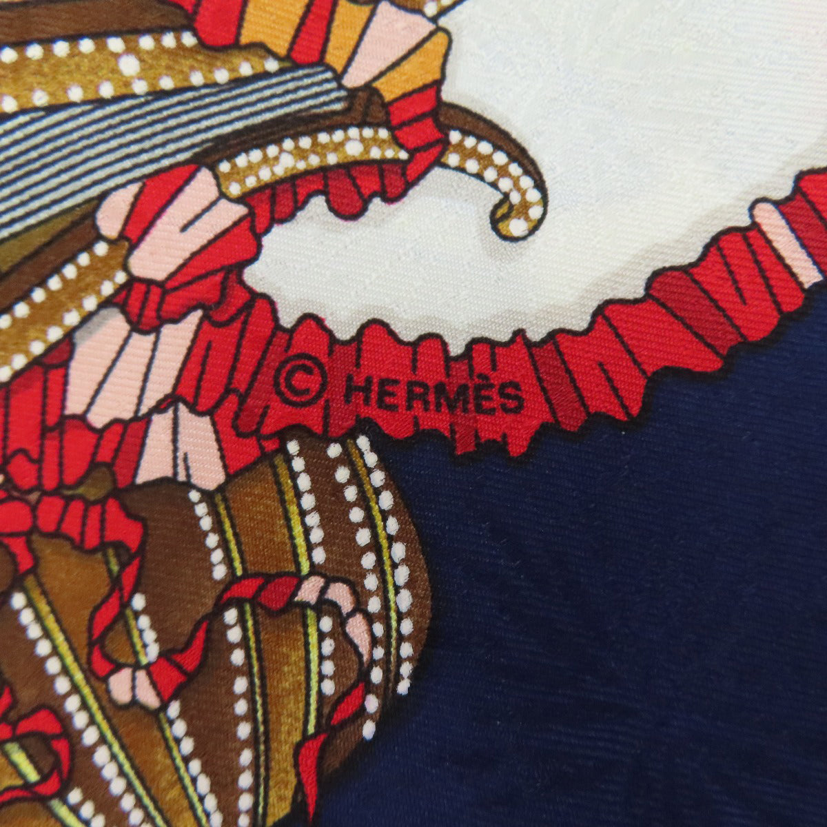 HERMES エルメス カレ90 太陽王の祝典 スカーフ シルク レディース 中古