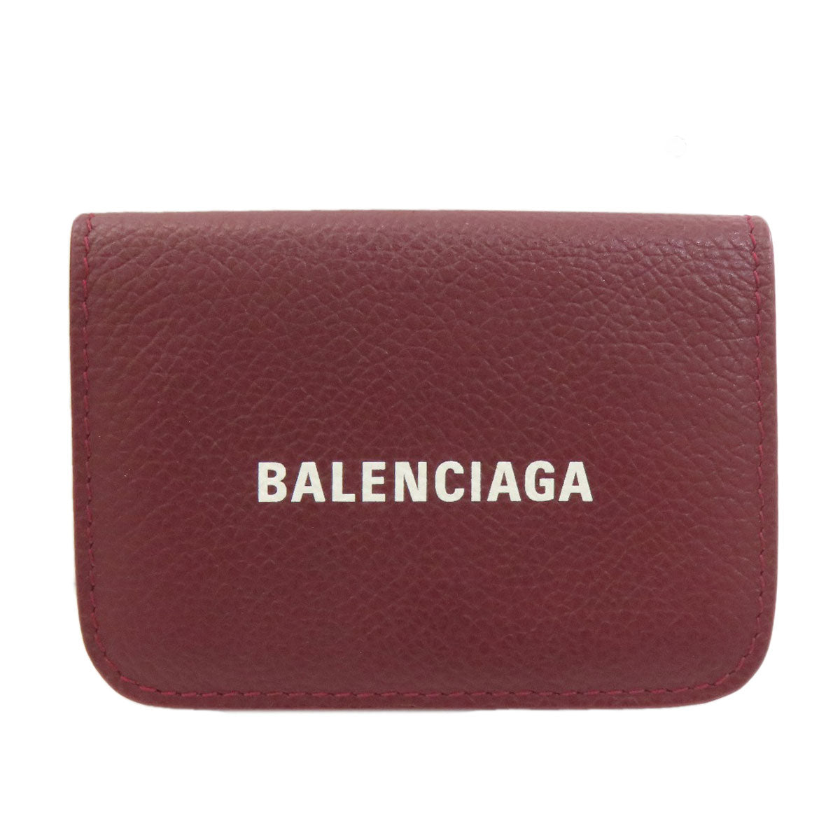 BALENCIAGA バレンシアガ 593813 ミニ コンパクトウォレット 二つ折り財布（小銭入れあり） カーフ レディース 中古