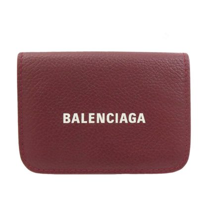BALENCIAGA バレンシアガ 593813 ミニ コンパクトウォレット 二つ折り財布（小銭入れあり） カーフ レディース 中古