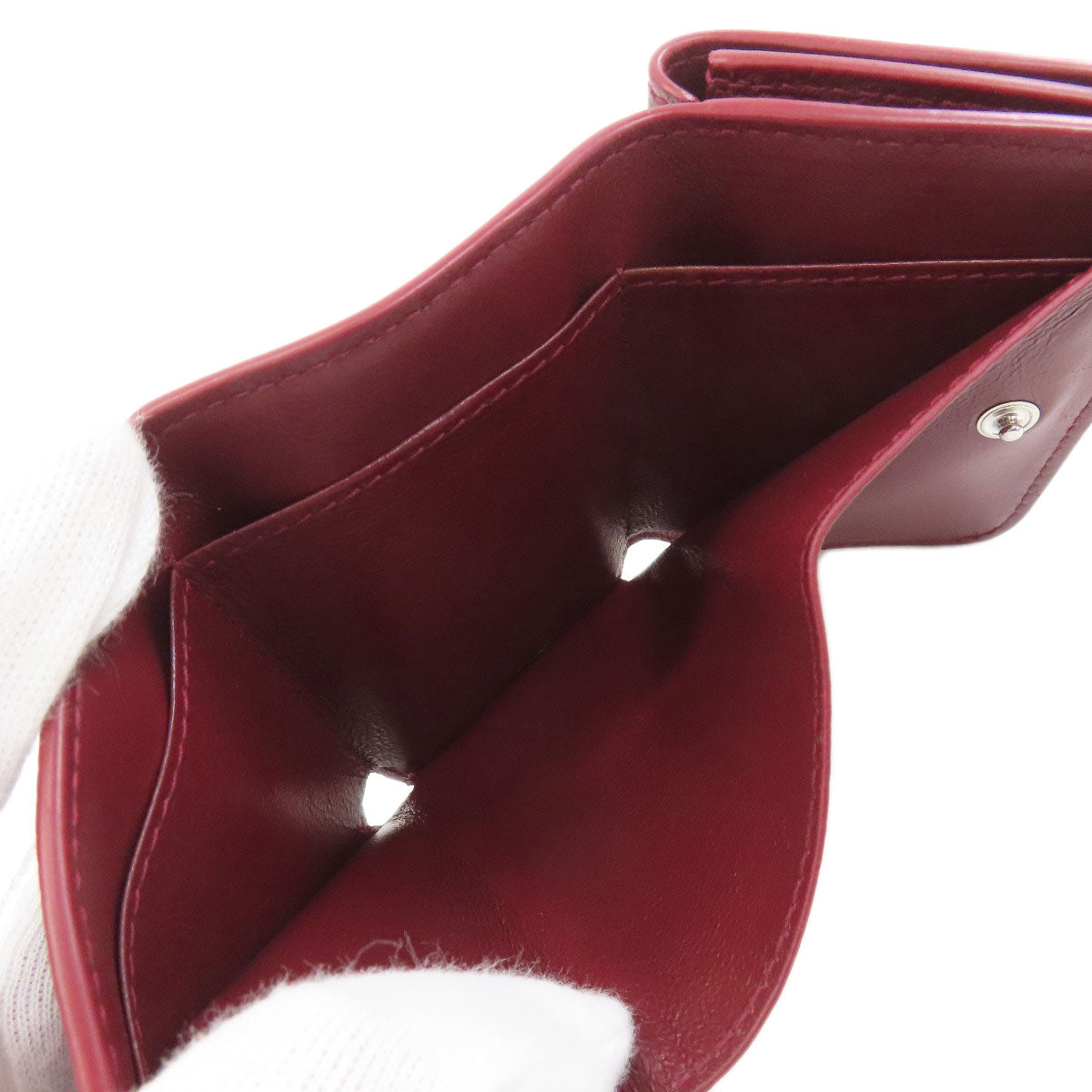 BALENCIAGA バレンシアガ 593813 ミニ コンパクトウォレット 二つ折り財布（小銭入れあり） カーフ レディース 中古