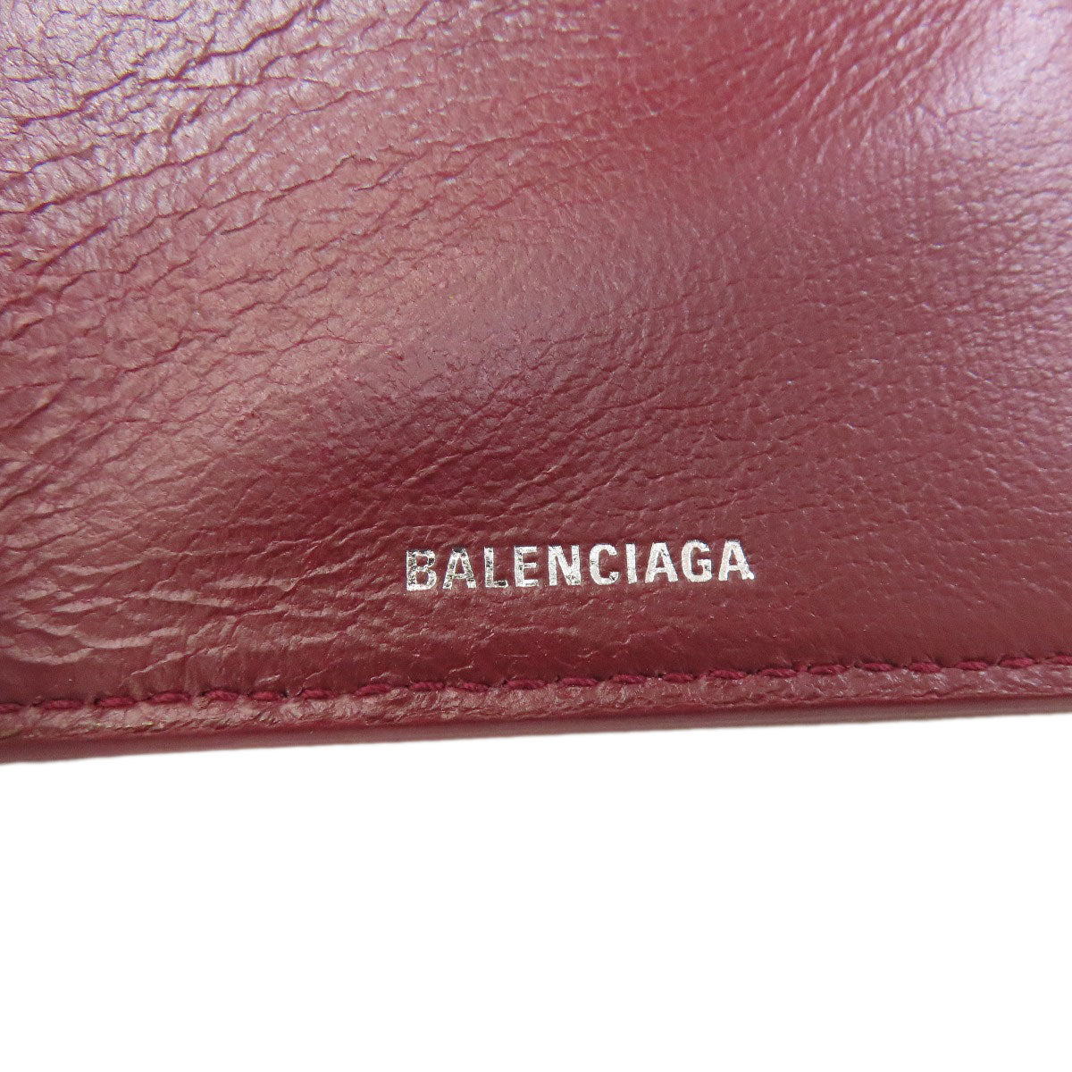 BALENCIAGA バレンシアガ 593813 ミニ コンパクトウォレット 二つ折り財布（小銭入れあり） カーフ レディース 中古