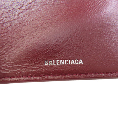 BALENCIAGA バレンシアガ 593813 ミニ コンパクトウォレット 二つ折り財布（小銭入れあり） カーフ レディース 中古