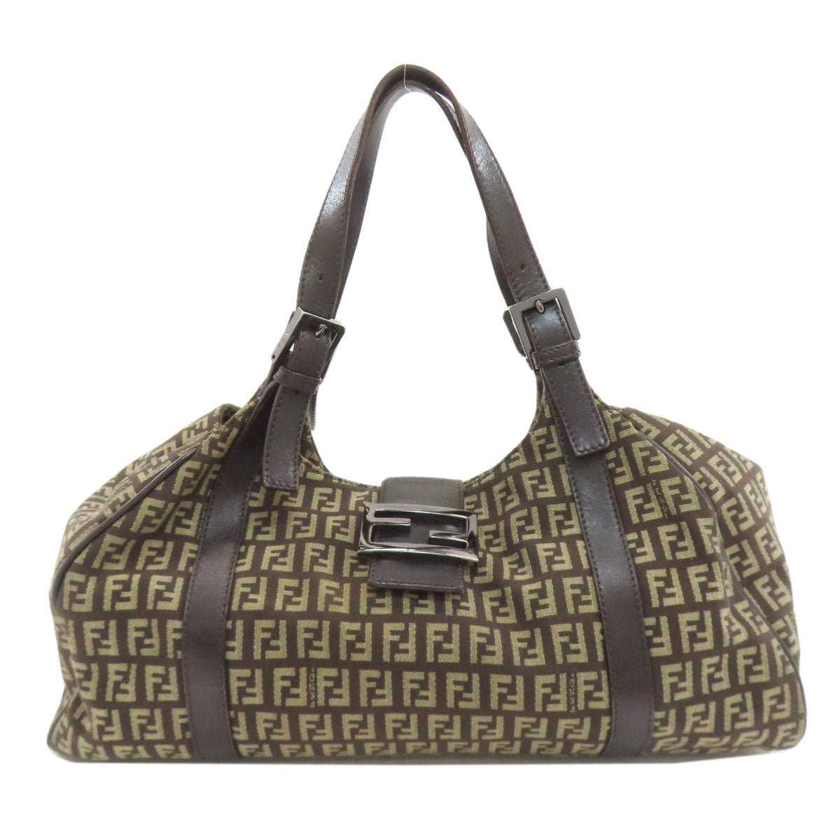 FENDI フェンディ ズッキーノ トートバッグ キャンバス レディース 中古