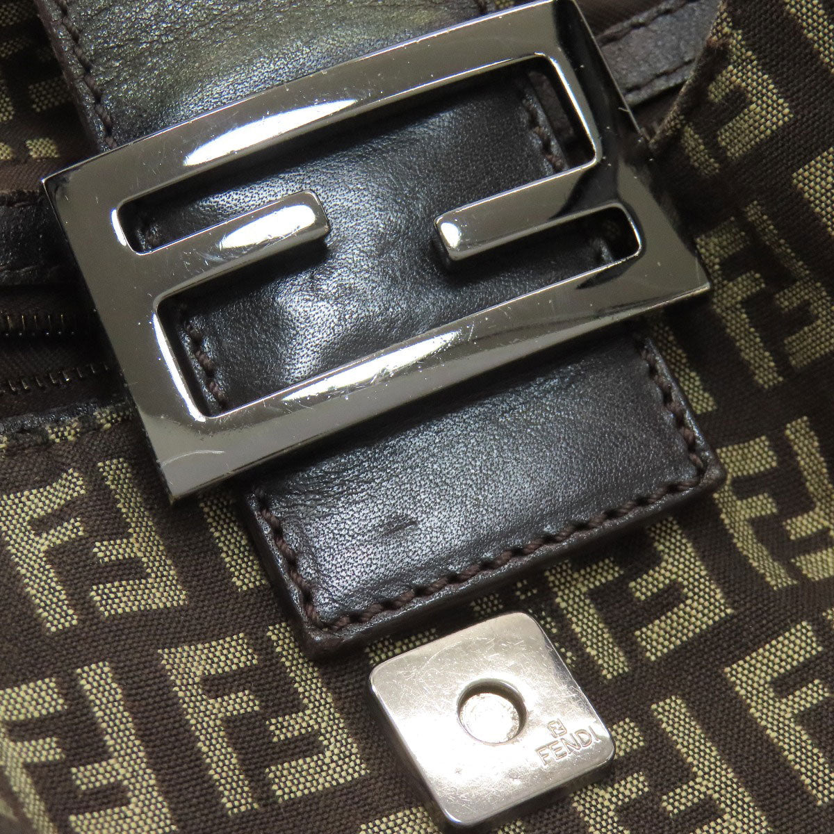 FENDI フェンディ ズッキーノ トートバッグ キャンバス レディース 中古