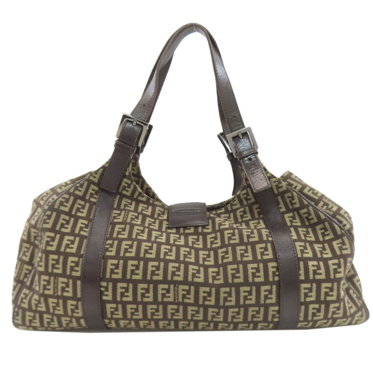 FENDI フェンディ ズッキーノ トートバッグ キャンバス レディース 中古
