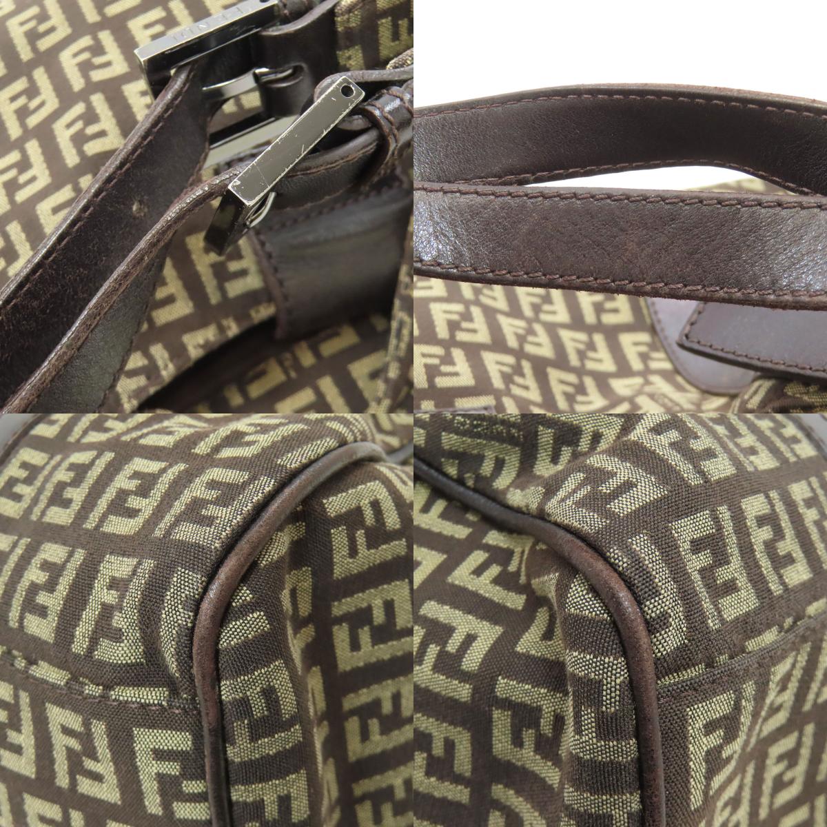 FENDI フェンディ ズッキーノ トートバッグ キャンバス レディース 中古