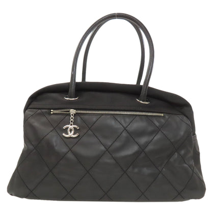 CHANEL シャネル パリビアリッツ シルバー金具 トートバッグ キャンバス レディース 中古