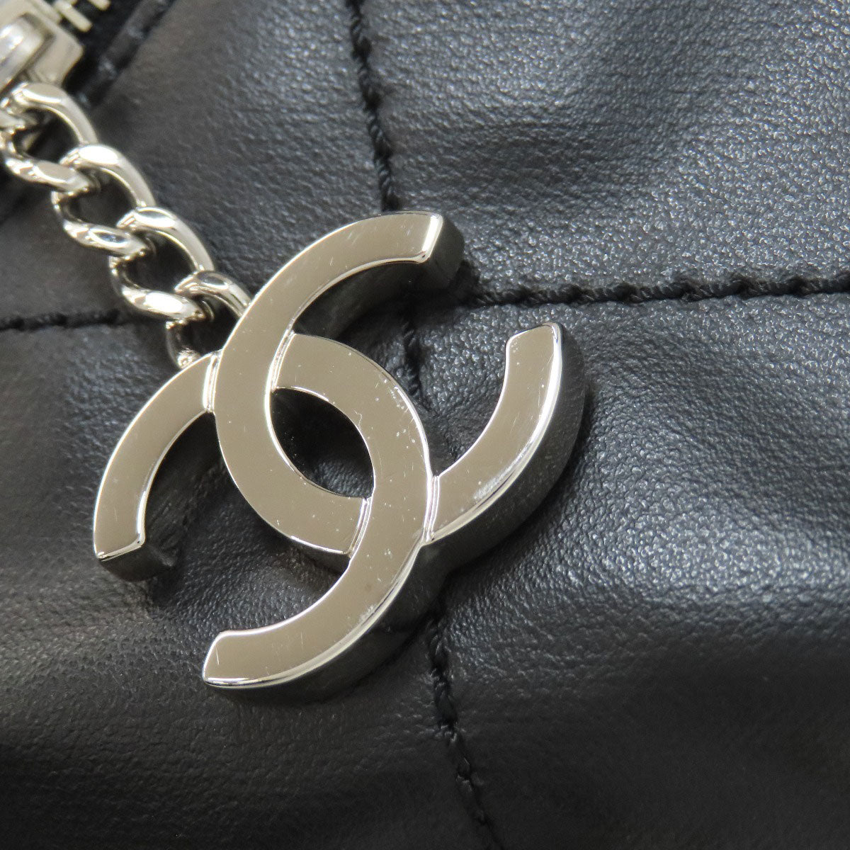 CHANEL シャネル パリビアリッツ シルバー金具 トートバッグ キャンバス レディース 中古