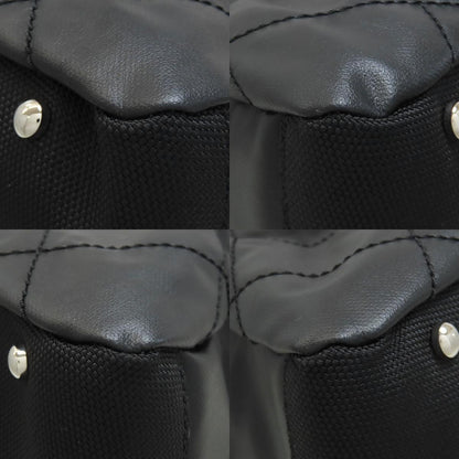 CHANEL シャネル パリビアリッツ シルバー金具 トートバッグ キャンバス レディース 中古