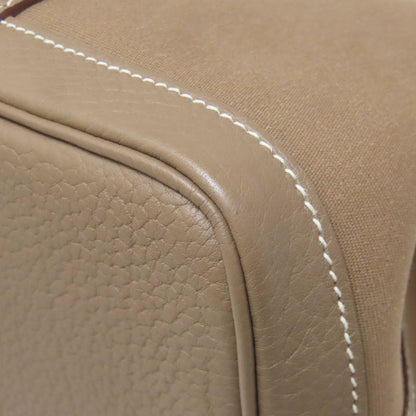 HERMES エルメス ガーデンパーティTPM シルバー金具 ハンドバッグ トワルオフィシェ レディース 中古