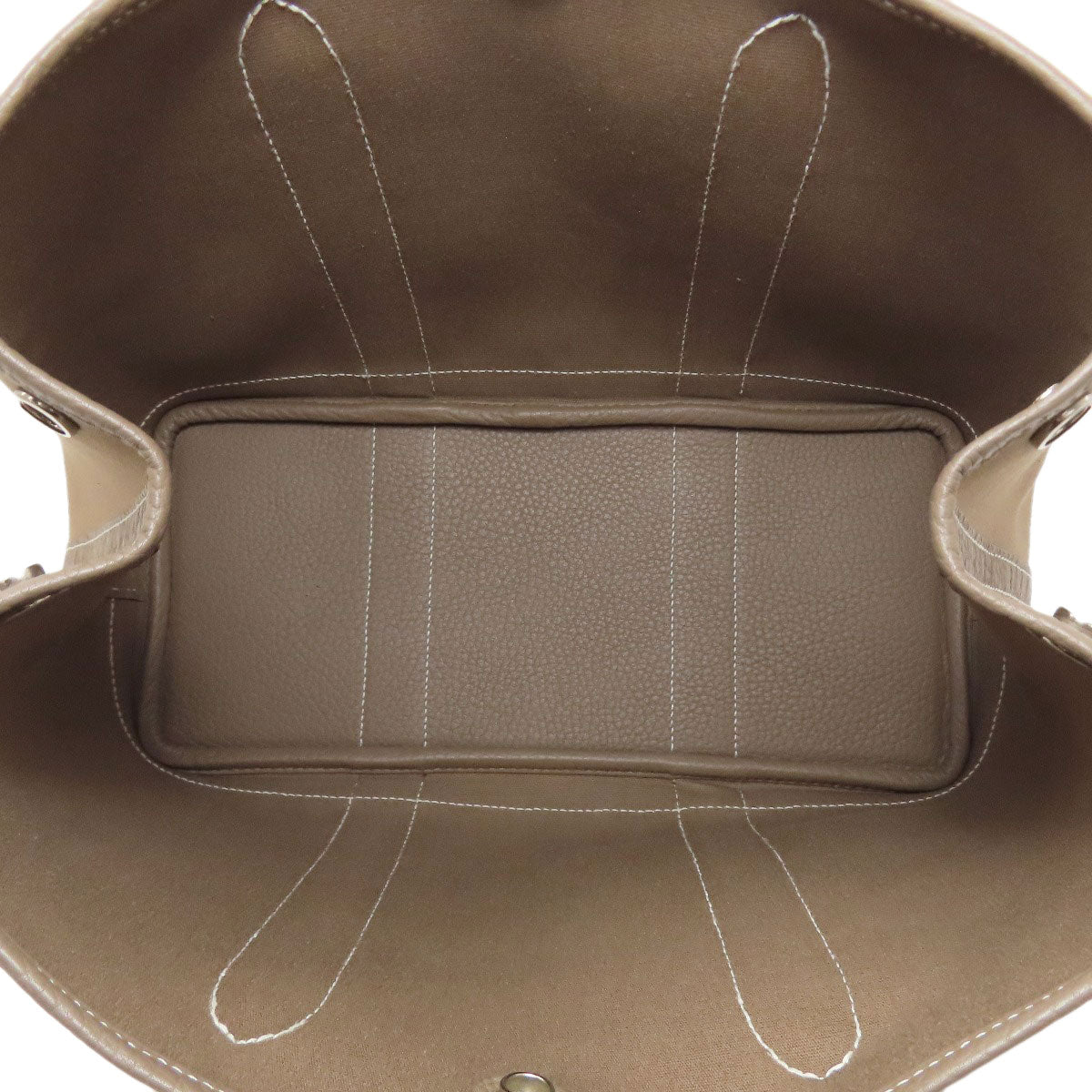 HERMES エルメス ガーデンパーティTPM シルバー金具 ハンドバッグ トワルオフィシェ レディース 中古