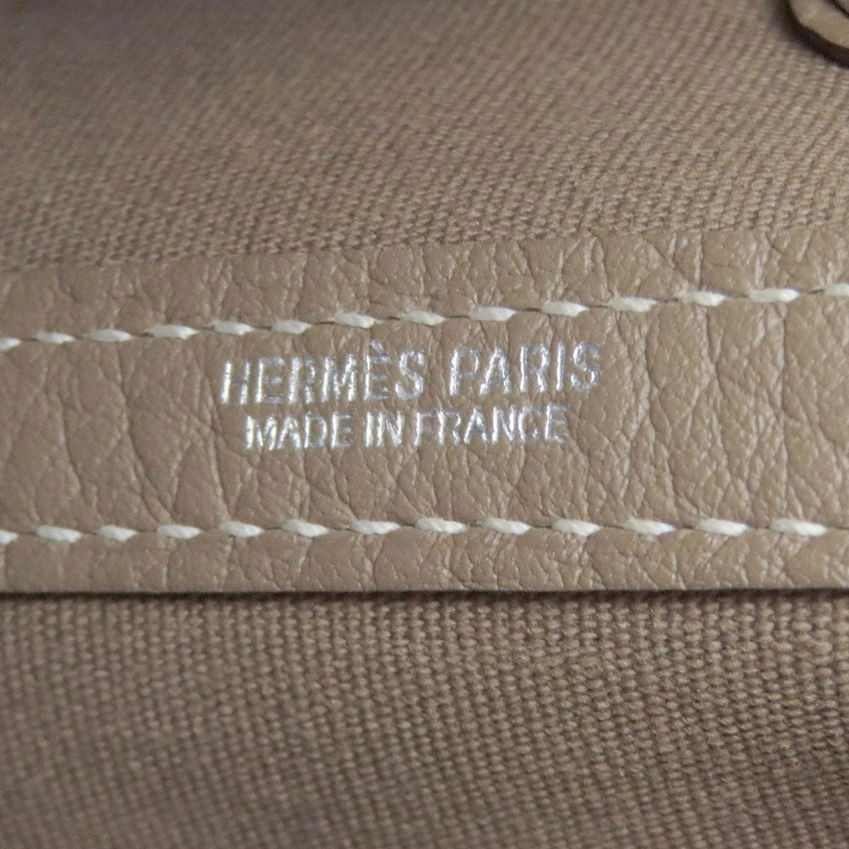 HERMES エルメス ガーデンパーティTPM シルバー金具 ハンドバッグ トワルオフィシェ レディース 中古