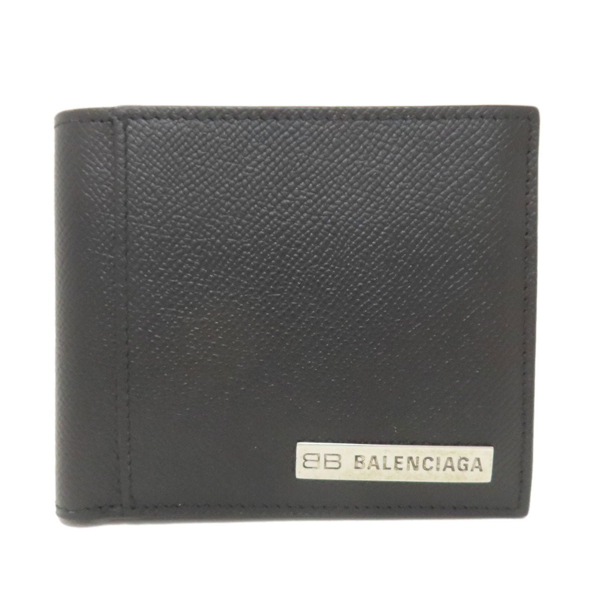 BALENCIAGA バレンシアガ 674762 ロゴ金具 二つ折り財布（小銭入れあり） レザー レディース 中古