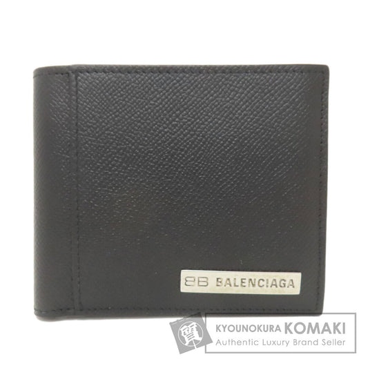 BALENCIAGA バレンシアガ 674762 ロゴ金具 二つ折り財布（小銭入れあり） レザー レディース 中古