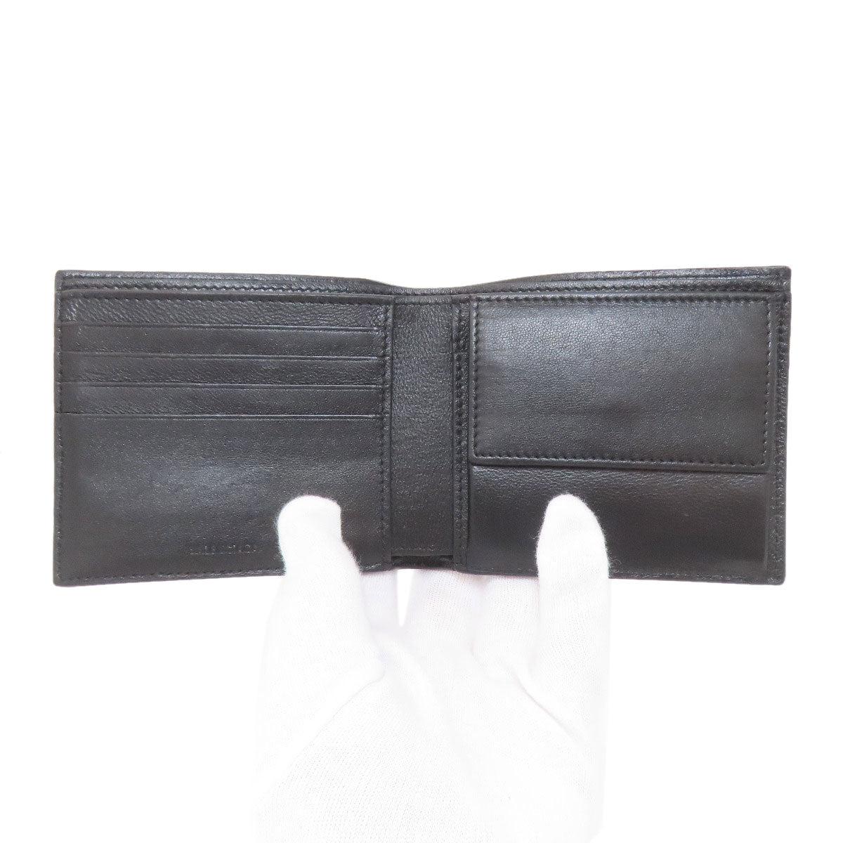 BALENCIAGA バレンシアガ 674762 ロゴ金具 二つ折り財布（小銭入れあり） レザー レディース 中古