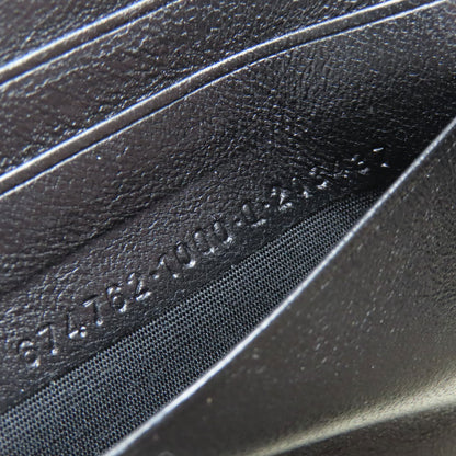 BALENCIAGA バレンシアガ 674762 ロゴ金具 二つ折り財布（小銭入れあり） レザー レディース 中古
