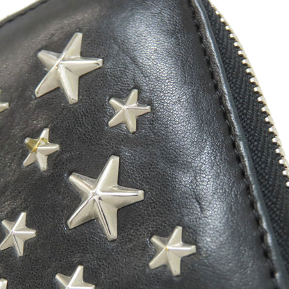 Jimmy Choo ジミーチュウ スターモチーフ ラウンドファスナー 長財布（小銭入れあり） レザー レディース 中古