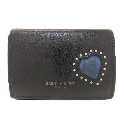 YVES SAINT LAURENT イヴ・サンローラン ハート 二つ折り財布（小銭入れあり） レザー レディース 中古