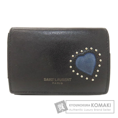 YVES SAINT LAURENT イヴ・サンローラン ハート 二つ折り財布（小銭入れあり） レザー レディース 中古