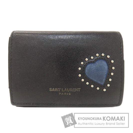 YVES SAINT LAURENT イヴ・サンローラン ハート 二つ折り財布（小銭入れあり） レザー レディース 中古