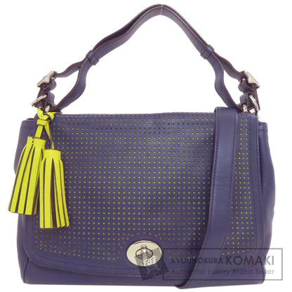 COACH コーチ 22386 パンチング 2WAY ハンドバッグ レザー レディース 中古