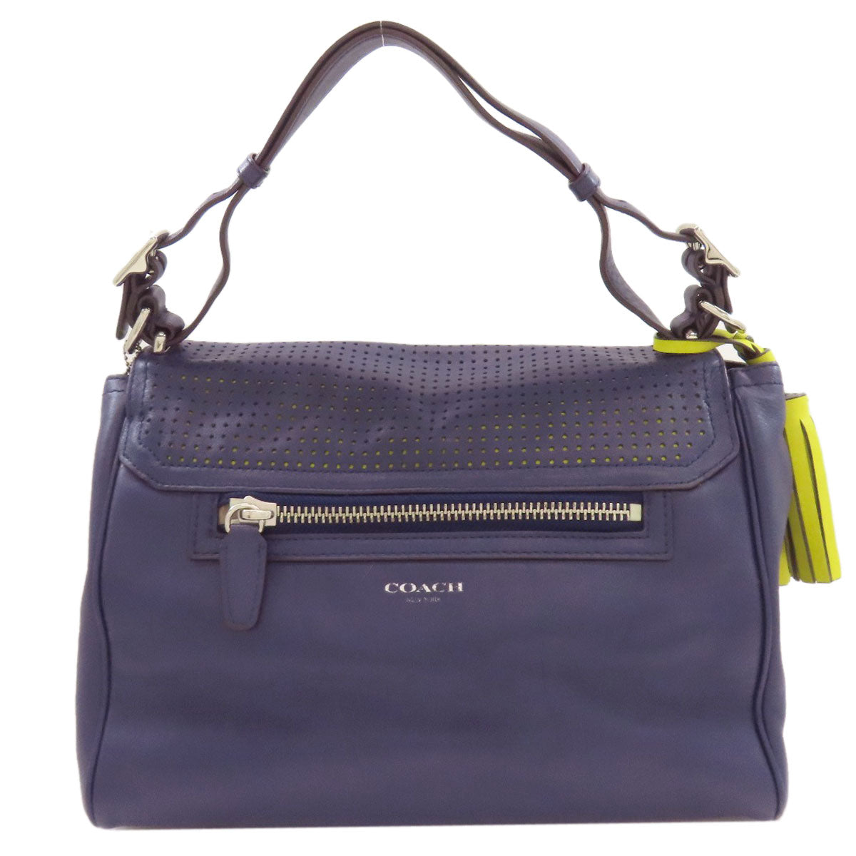 COACH コーチ 22386 パンチング 2WAY ハンドバッグ レザー レディース 中古