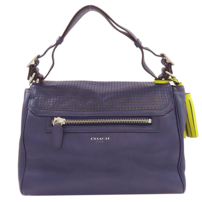COACH コーチ 22386 パンチング 2WAY ハンドバッグ レザー レディース 中古