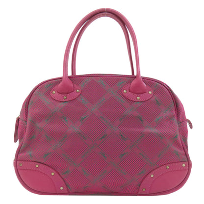 Longchamp ロンシャン ロンシャンホース チェック ハンドバッグ ナイロン レディース 中古