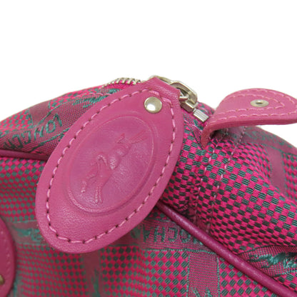 Longchamp ロンシャン ロンシャンホース チェック ハンドバッグ ナイロン レディース 中古