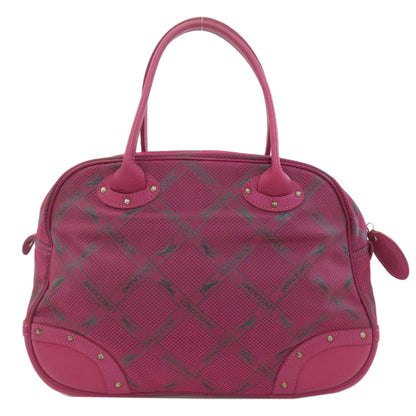 Longchamp ロンシャン ロンシャンホース チェック ハンドバッグ ナイロン レディース 中古
