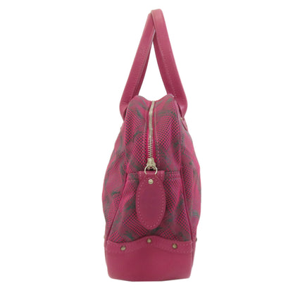 Longchamp ロンシャン ロンシャンホース チェック ハンドバッグ ナイロン レディース 中古