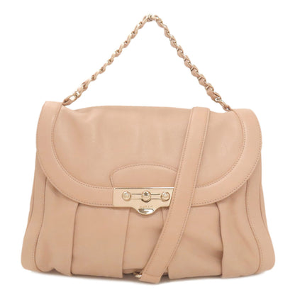 BALLY バリー ロック金具 2WAY ハンドバッグ レザー レディース 中古