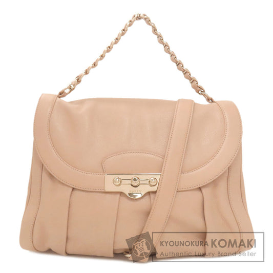 BALLY バリー ロック金具 2WAY ハンドバッグ レザー レディース 中古