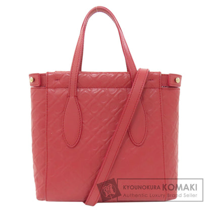 GHERARDINI ゲラルディーニ ロゴモチーフ 2WAY ハンドバッグ レザー レディース 中古