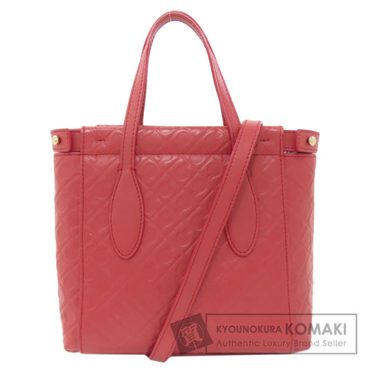 GHERARDINI ゲラルディーニ ロゴモチーフ 2WAY ハンドバッグ レザー レディース 中古